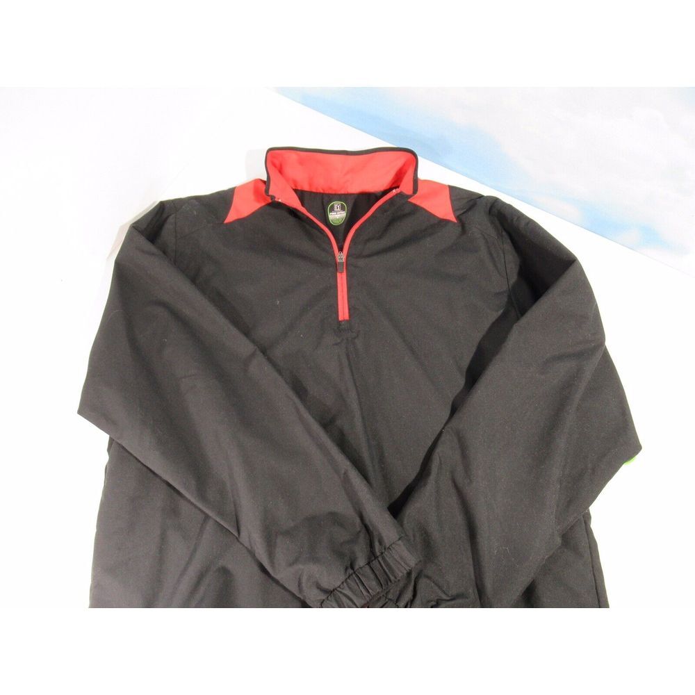 PGA TOUR PRO SERIES WINDBREAKER JACKET BLACK RED MENS MEDIUM NEW WITH TAGS A1‎